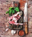 Meat on the rib of lamb Royalty Free Stock Photo