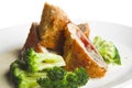 Meat roll with broccoli Royalty Free Stock Photo