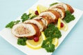 Meat roll with the lemon Royalty Free Stock Photo