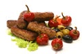 Meat rolls with olives and pepper Royalty Free Stock Photo