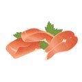 Salmon food vector illustration