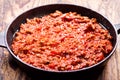 Meat sauce in a pan Royalty Free Stock Photo