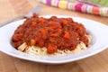 Meat sauce spaghetti