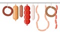 Meat sausage collection.