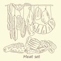 Meat sausage set