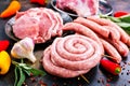 Meat and sausages Royalty Free Stock Photo