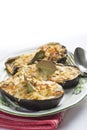 Meat and seafood stuffed eggplant Royalty Free Stock Photo