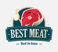 Meat shop store market logo design