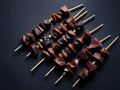 meat skewers. Ai Generated