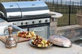 Skewers and Outdoor Kitchen Royalty Free Stock Photo