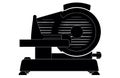 meat slicer vector silhouette, meat slicer glyph icon vector. meat slicer sign