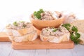 Meat spread with bread Royalty Free Stock Photo