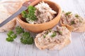 Meat spread and bread Royalty Free Stock Photo