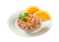 Meat spread with orange Royalty Free Stock Photo