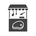 Meat Stall icon vector image.