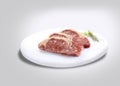Meat Steak. Red beef sliced for steak raw material