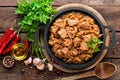 Meat stew with cabbage Royalty Free Stock Photo