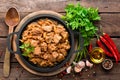 Meat stew with cabbage Royalty Free Stock Photo