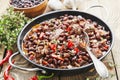 Meat stew with red beans and chili Royalty Free Stock Photo