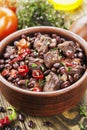 Meat stew with red beans and chili Royalty Free Stock Photo