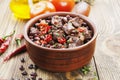 Meat stew with red beans and chili Royalty Free Stock Photo