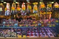 Meat store at La Boqueria Market in Barcelona