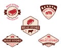 Meat Store Labels and Design Elements Royalty Free Stock Photo