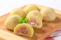 Meat stuffed potato dumplings Royalty Free Stock Photo