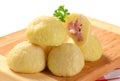 Meat stuffed potato dumplings Royalty Free Stock Photo