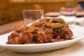 Coda alla vaccinara meat tail dish specialty from lazio region and Roma area called coda alla vaccinara Royalty Free Stock Photo