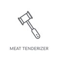 meat tenderizer linear icon. Modern outline meat tenderizer logo Royalty Free Stock Photo