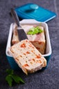 Meat terrine with bacon Royalty Free Stock Photo