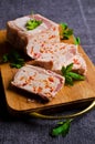 Meat terrine with bacon Royalty Free Stock Photo