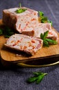 Meat terrine with bacon Royalty Free Stock Photo