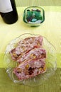 Meat terrine, pistachio nuts and cranberries Royalty Free Stock Photo