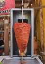 Meat trompo for tacos al pastor. Mexican street food. Royalty Free Stock Photo