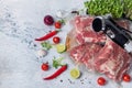 Meat vacuum packed and a device for cooking at low temperatures Royalty Free Stock Photo