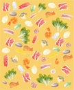 Meat and vegetable Background