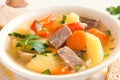 Meat and vegetables soup Royalty Free Stock Photo