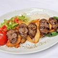 Meatball balls from traditional Turkish cuisine dishes, grilled meatballs, Turkish izgara kofte