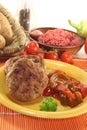 Meatball with Letscho Royalty Free Stock Photo