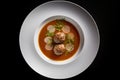 Meatball Soup, Mexican Albondigas, Spicy Food with Meat Balls, Meatball Soup, Abstract Generative Ai Illustration Royalty Free Stock Photo