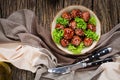 Meatballs with beef in sweet and sour sauce. Royalty Free Stock Photo