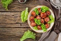 Meatballs with beef in sweet and sour sauce. Royalty Free Stock Photo