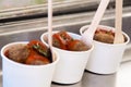 meatballs cups Royalty Free Stock Photo