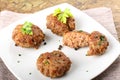 Meatballs with garlic, parsley and onion