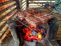 Meatballs grilled on the stove