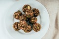 Meatballs, Mushrooms And Quinoa Royalty Free Stock Photo