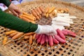 Meatballs, sausage, Dumpling, Imitation Crab Stick, and Vietnamese Pork Sausage steamed Royalty Free Stock Photo