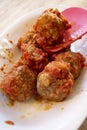 Meatballs in tomato sauce Royalty Free Stock Photo